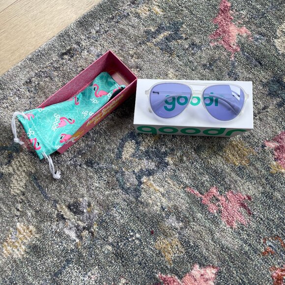 goodr clear/purple aviator sunglasses, Secret Amethyst Tryst - Picture 2 of 6